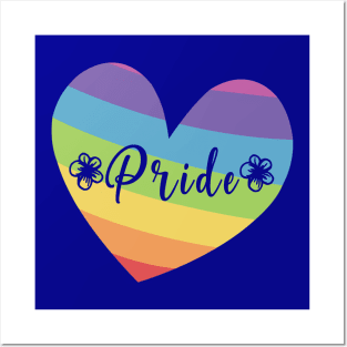 Rainbow Pride Heart Posters and Art